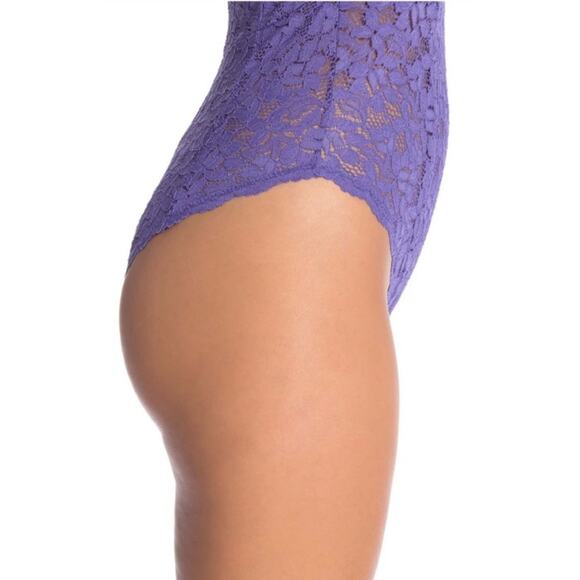 Intimately Free People Avery Lace Deep Periwinkle Bodysuit - Picture 6 of 7